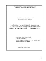 Phân loại và phương pháp giải nhanh các bài tập trắc nghiệm phần sóng dừng trong chương trình vật lý 12, ban cơ bản 
