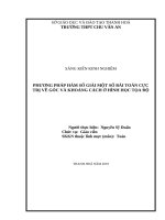 Phương pháp hàm số giải một số bài toán cực trị về góc và khoảng cách ở hình học tọa độ 
