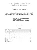 Giáo dục đạo đức học sinh trong một số bài công nghệ lớp 11 và 12 ở THPT hà văn mao 