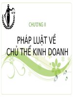 Slide pháp luật kinh tế   chương 2 pháp luật về chủ thể kinh doanh 