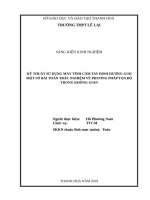 Kỹ thuật sử dụng máy tính cầm tay định hướng giải một số bài toán trắc nghiệm về phương pháp tọa độ trong không gian 