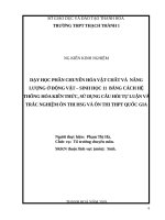 Dạy học phần chuyển hoá vật chất và năng lượng ở động vật   sinh học 11 bằng cách hệ thống hoá kiến thức 