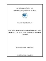 Ứng dụng mô hình DEAL đánh giá hiệu quả hoạt động của các ngân hàng thương mại cổ phần việt nam 