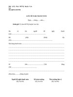 GIẤY XIN THANH TOÁN mẫu mới THEO THÔNG TƯ 107