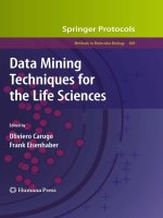 Data mining techniques for the life sciences carugo  eisenhaber 2009 12 14 