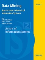 Data mining  special issue in annals of information systems stahlbock, crone  lessmann 2009 11 23 