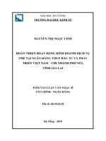 Hoàn thiện hoạt động kinh doanh dịch vụ thẻ tại ngân hàng TMCP đầu tư và phát triển việt nam chi nhánh phố núi, tỉnh gia lai (tt) 