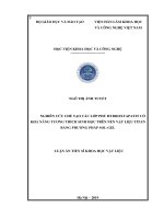 Nghiên cứu chế tạo các lớp phủ hydroxyapatit có khả năng tương thích sinh học trên nền vật liệu titan bằng phương pháp sol gel