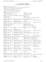 Câu hỏi trắc nghiệm ôn tập chương IHình học 10