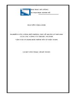 Nghiên cứu công bố thông tin về quản lý rủi ro của các công ty thuộc ngành vận tải và kho bãi niêm yết ở việt nam (tt) 