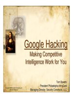 EN google hacking  making competitive intelligence work for you 