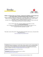 AHA ASA palliative end of life stroke 2014 