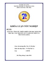 Giáo dục tình yêu thiên nhiên cho học sinh tiểu học qua tập thơ Góc sân và khoảng trời của Trần Đăng Khoa