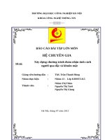 Đoán tính cách qua khuôn mặt, hệ chuyên gia.