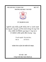 Nghiên cứu hiệu quả điều trị vô sinh nam bằng phương pháp tiêm tinh trùng đông lạnh thu nhận từ PESA vào bào tương noãn tại Bệnh viện Phụ sản Trung Ương tt