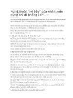 Nghệ thuật né bẫy của nhà tuyển dụng khi đi phỏng vấn 