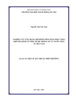 Nghiên cứu ứng dụng mô hình tính toán phát thải khí nhà kính từ một số hệ thống xử lý nước thải ở Việt Nam
