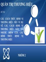 PP ĐỊNH vị THƯƠNG HIỆU