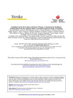 AHA ASA prevenetion of stroke women 2014 