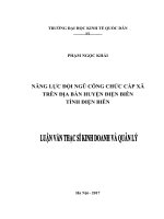 Luận văn thạc sỹ - Năng lực đội ngũ công chức cấp xã trên địa bàn huyện Điện Biên tỉnh Điện Biên