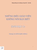NHỮNG điều GIÁO VIÊN KHÔNG nói bạn BIẾT   môn SINH 12