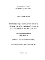 TIỂU LUẬN PHÁT TRIỂN ĐỘI NGŨ GIÁO VIÊN  ĐÁP ỨNG YÊU CẦU ĐỔI MỚI GIÁO DỤC
