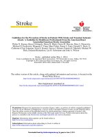 AHA ASA secondary prevention of stroke 2014 
