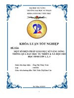 Một số biện pháp giáo dục kĩ năng sống thông qua dạy học Tự nhiên & Xã hội cho học sinh lớp 1, 2, 3