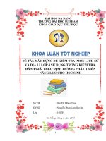 Xây dựng đề kiểm tra môn Lịch sử và Địa lí lớp 4 sử dụng trong kiểm tra, đánh giá theo định hướng phát triển năng lực cho học sinh