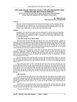 ỨNG DỤNG ARCGIS PHÂN TÍCH và xử lý dữ LIỆU ẢNH RASTER USGS TRONG xác ĐỊNH mục ĐÍCH sử DỤNG đất APPLICATION OF ARCGIS IN ANALYSING AND PROCESSING USGS RASTER IMAGE FOR DEFINING LAND USES 