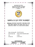 Giáo dục đạo đức cho học sinh tiểu học trong tập thơ Góc sân và khoảng trời của Trần Đăng Khoa