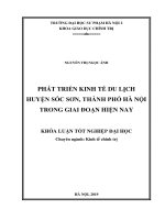 Phát triển kinh tế du lịch huyện Sóc Sơn, thành phố Hà Nội trong giai đoạn hiện nay