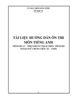 TÀI LIỆU HƯỚNG dẫn ôn THI công chức môn TIẾNG ANH TRÌNH độ a1 
