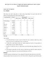 BÀI tập về các CÔNG cụ THỐNG kê TRONG KIỂM SOÁT CHẤT LƯỢNG sinh vien