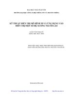 Kỹ thuật hiển thị mô hình 3D và ứng dụng vào hiển thị một số hệ xương người Lào (Luận văn thạc sĩ)