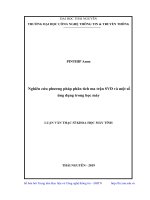 Nghiên cứu phương pháp phân tích ma trận SVD và một số ứng dụng trong học máy 