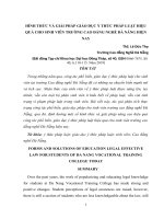 HÌNH THỨC VÀ GIẢI PHÁP GIÁO DỤC Ý THỨC PHÁP LUẬT HIỆU QUẢ CHO SINH VIÊN TRƯỜNG CAO ĐẲNG NGHỀ ĐÀ NẴNG HIỆN NAY