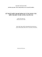 Kỹ thuật hiển thị mô hình 3d và ứng dụng vào hiển thị một số hệ xương người lào 