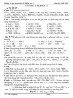 ĐỀ CƯƠNG HOÁ học lớp 11 học kỳ i