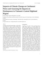 Impacsts of cc on catment flow and asses its impacts onhydropower in VN central highland region 