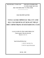 Nâng cao độ chính xác tra cứu ảnh dựa vào nội dung sử dụng kỹ thuật điều chỉnh trọng số hàm khoàng cách 