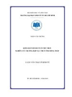 Kiểm soát rủi ro tuân thủ thuế   nghiên cứu trường hợp cục thuế tỉnh đồng tháp 