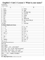 English 3- unit 2 what is your name