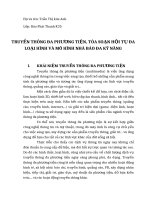 TRUYỀN THÔNG ĐA PHƯƠNG TIỆN, TÒA SOẠN HỘI TỤ ĐA LOẠI HÌNH VÀ MÔ HÌNH NHÀ BÁO ĐA KỸ NĂNG