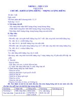 CHỦ đề khối lượng riêng  TLR