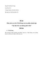 Chính luận báo chí (Phân tích các yếu tố Nội Dung của tác phẩm chính luận  “Vận hội trên con đường phát triển”