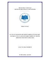 Các yếu tố ảnh hưởng đến hành vi không tuân thủ thuế giá trị gia tăng của doanh nghiệp nghiên cứu trường hợp huyện tháp mười   đồng tháp 