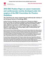 ESC chemotherapy cardiotoxicity 2016 