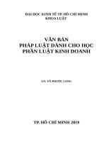 VĂN BAN PHAP LUAT CHO MON LUAT KINH DOANH 2019 
