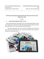 Báo chí đa phương tiện ảnh hưởng như thế nào tới báo chí truyền thống cho ví dụ